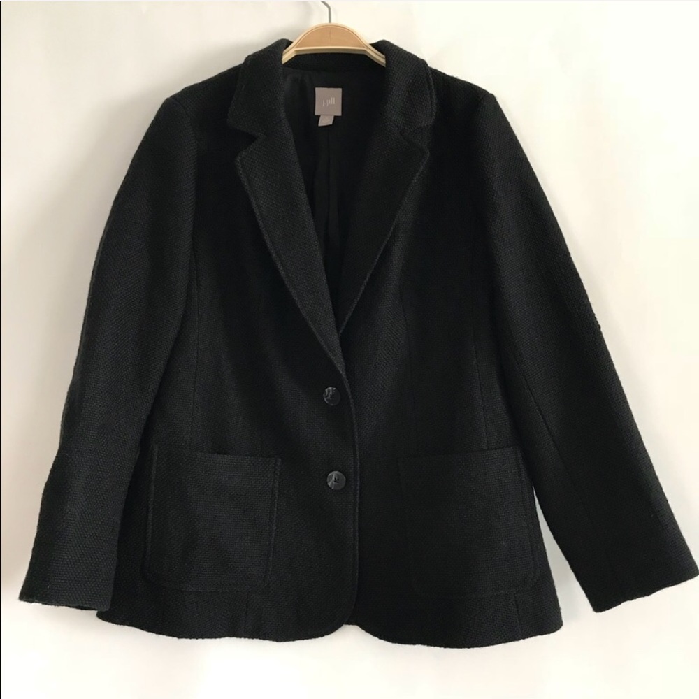 J.jill black tweed blazer jacket  size S